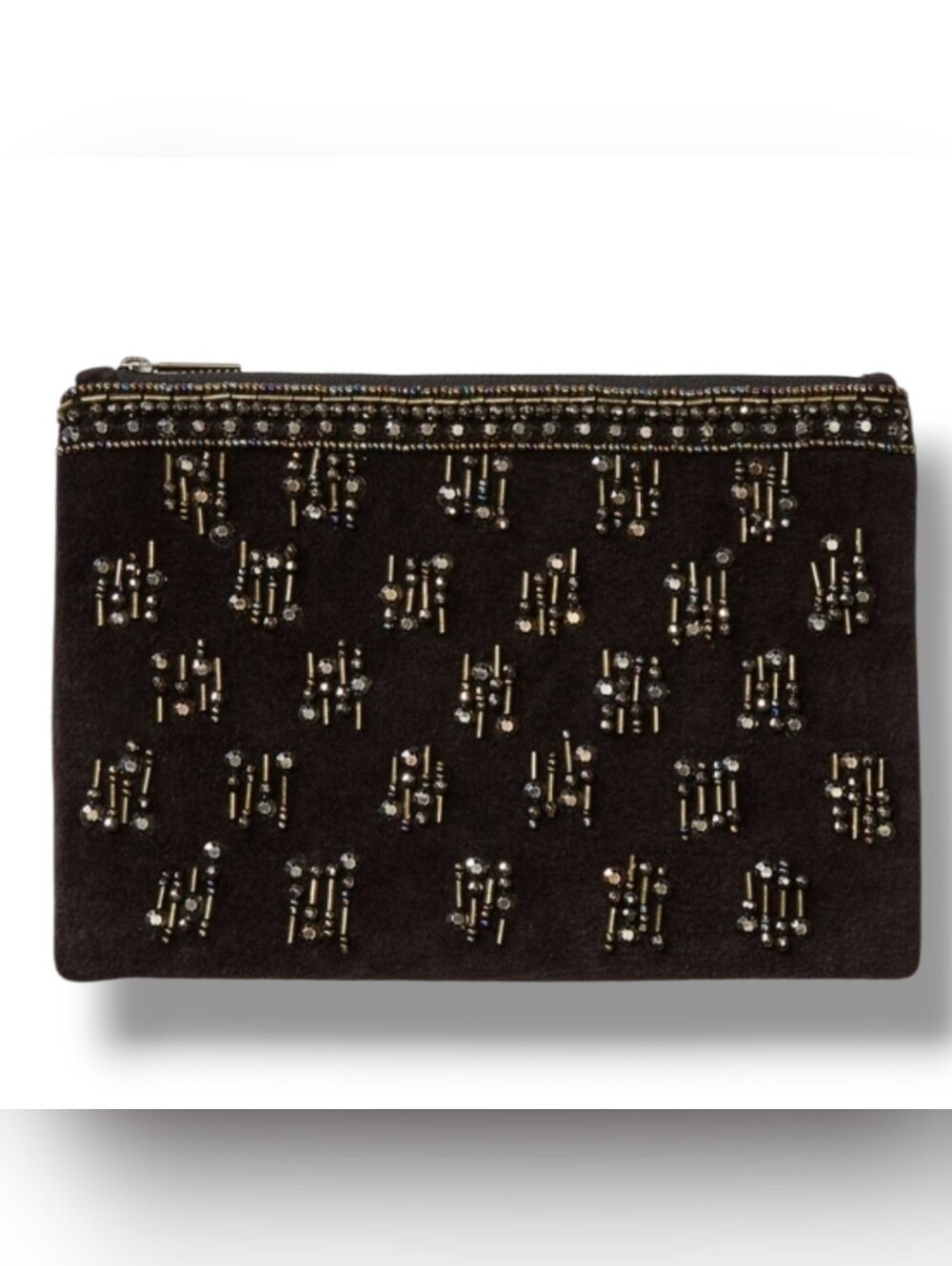 NWOT LOFT Velvet Beaded Pouch or Clutch